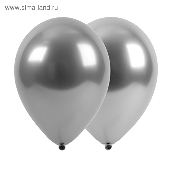 Шар латексный 14" &laquo;Хром&raquo;, набор 50 шт., цвет серебряный