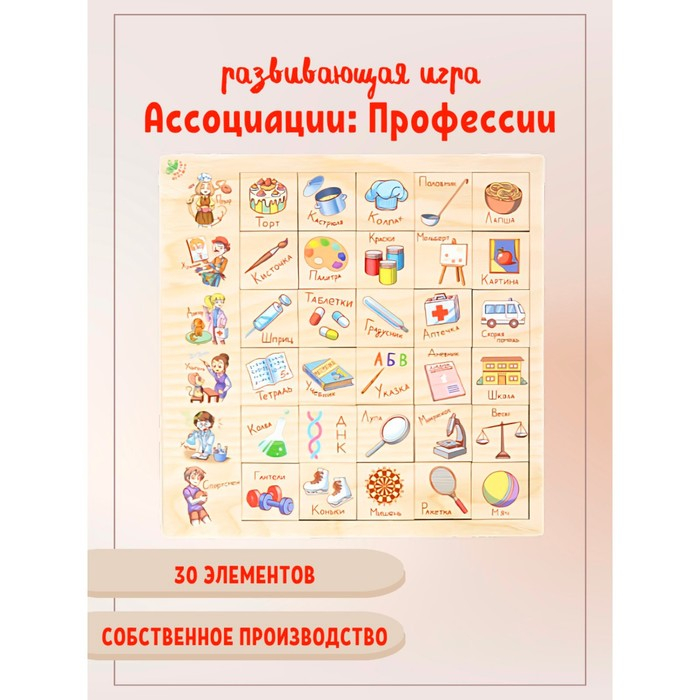 Развивающая игра &laquo;Ассоциации. Профессии&raquo;