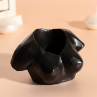 Подвсечник "Бюст" 6,5х11 см черный матовый Подвсечник "Бюст" 6,5х11 см черный матовый