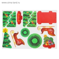 3D Конструктор-подвеска &laquo;Ёлка и сани&raquo;