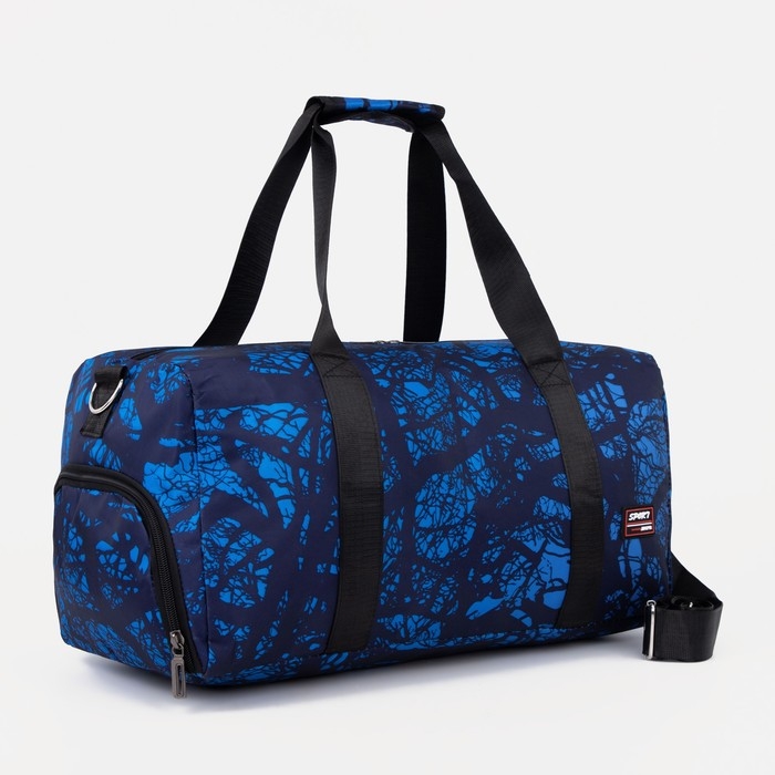 Сумка спортивная на молнии, наружный карман, средний размер, цвет синий Сумка спортивная на молнии, наружный карман, средний размер, цвет синий