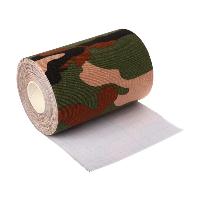 Кинезио - тейп, 10 см &times; 5 м, цвет камуфляж