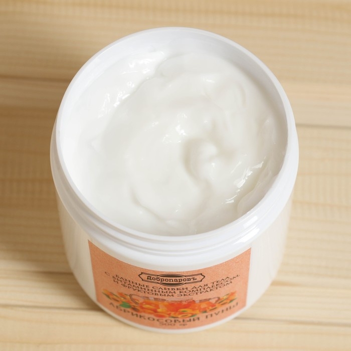 Крем - сливки для тела банные натуральные Крем - сливки для тела банные натуральные "Абрикосовый пунш" 500 гр