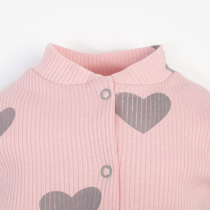 Комбинезон Крошка Я &laquo;Сердца&raquo;, рост 80-86 см, цвет розовый