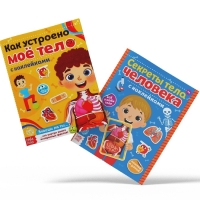 Наклейки набор &laquo;Тело человека&raquo;, 2 шт. по 16 стр.