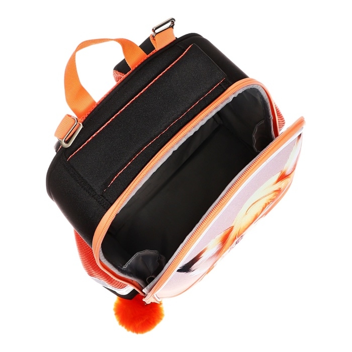 Рюкзак каркасный, 35х26х13, Seventeen, девочка EVA, чёрный/оранжевый Рюкзак каркасный, 35х26х13, Seventeen, девочка EVA, чёрный/оранжевый