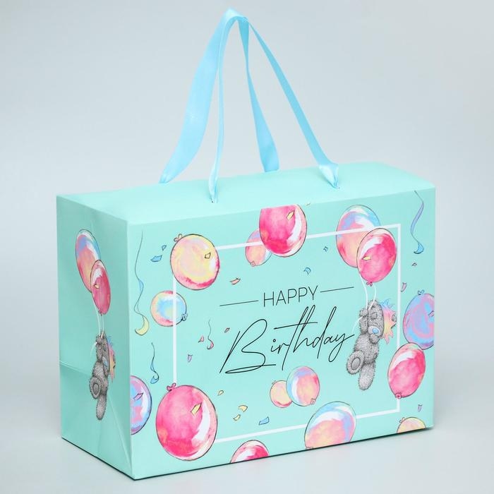 Пакет-коробка, 20x28x13 см "Happy Birthday", упаковка, Me To You