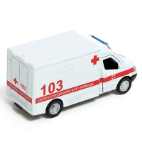 Машина металлическая &laquo;Скорая&raquo;, 1:32, свет и звук, инерция, открываются двери