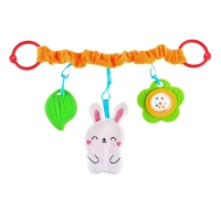 Растяжка - погремушка мягкая на кроватку/коляску &laquo;Зайка&raquo;, Крошка Я