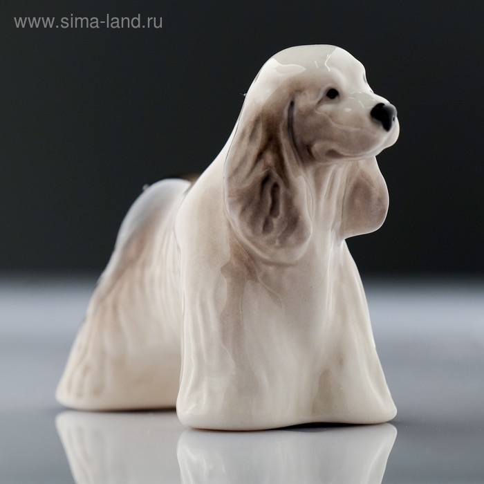 Сувенир &laquo;Кокер - спаниель&raquo;, стоящий, 9&times;4&times;6 см, ручная работа, фарфор