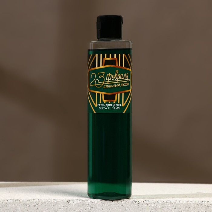 Подарочный набор косметики &laquo;Сильный духом&raquo;, гель для душа 250 мл и мочалка для тела, HARD LINE