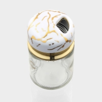 Солонка стеклянная Magistro &laquo;Белый мрамор&raquo;, 150 мл, 5,5&times;9,5 см