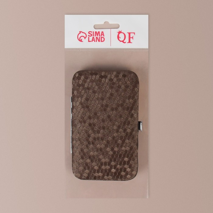 Набор маникюрный, 7 предметов, в футляре, цвет МИКС