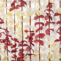 Занавеска декоративная &laquo;Листики&raquo;, 90&times;168 см, 12 нитей, зигзаг, цвет кофейный