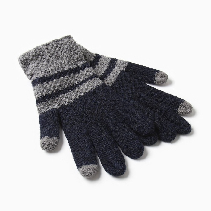 Перчатки мужские, цвет синий/серый, размер 10 Перчатки мужские, цвет синий/серый, размер 10