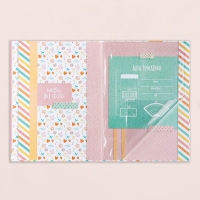 Свидетельство о рождении "Кролик" тиснение, розовый тон, А4 Свидетельство о рождении "Кролик" тиснение, розовый тон, А4