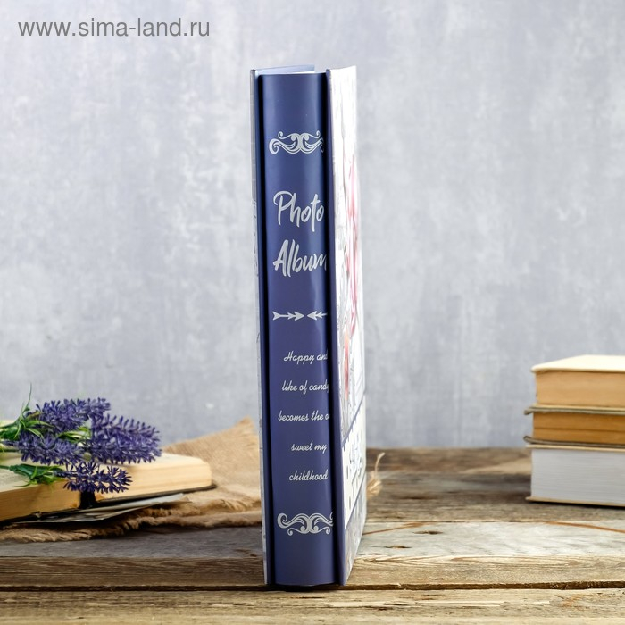 Фотоальбом на 400 фото 10х15 см "Букет на сером" в коробке, МИКС 33,5х28х5,5 см