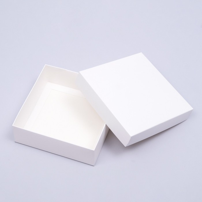 Коробка складная, крышка-дно, белая, 15 х 15 х 5 см