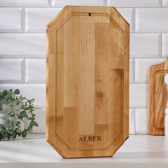 Доска разделочная &laquo;Гайка&raquo; большая (кровосток) 38х22х1,8 см