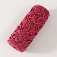 Шнур для вязания 35% хлопок,65% полипропилен 3 мм 85м/160&plusmn;10 гр (Вишня/ярко-розовый)