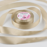 Лента атласная, 25 мм × 23 ± 1 м, цвет тёмно-кремовый №268 Лента атласная, 25 мм × 23 ± 1 м, цвет тёмно-кремовый №268