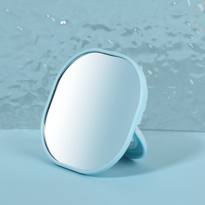 Зеркало карманное &laquo;Узор&raquo;, с подставкой, 8 &times; 8 см, цвет фиолетовый