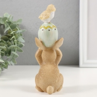 Сувенир полистоун "Зайчик с пасхальным яичком и цыплёнком" 8,5х6х17,5 см Сувенир полистоун "Зайчик с пасхальным яичком и цыплёнком" 8,5х6х17,5 см