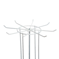 Вертушка, 2 яруса по 8 крючков, 13&times;13&times;40 см, цвет белый