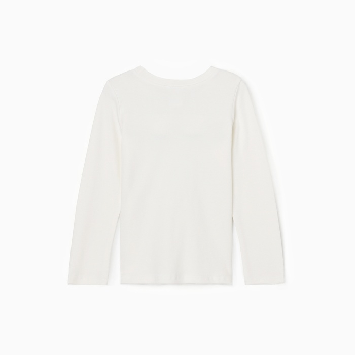 Джемпер для девочки школьный, цвет молочный, рост 122 см