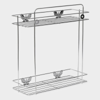 Полка 2-х ярусная Доляна «Бабочки», 28×10,5×31 см Полка 2-х ярусная Доляна «Бабочки», 28×10,5×31 см