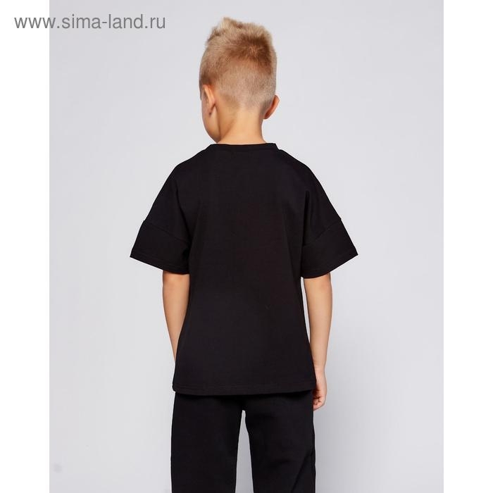 Футболка детская MINAKU:Basic line kids цвет чёрный, рост 98