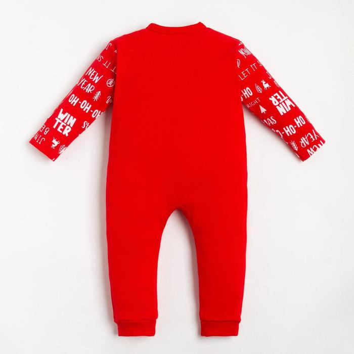 Комбинезон Крошка Я Комбинезон Крошка Я "Happy winter 2", рост 86-92 см, красный