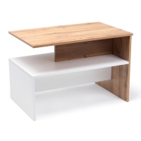 Стол Парус, 800х500х550, Белый/ дуб вотан