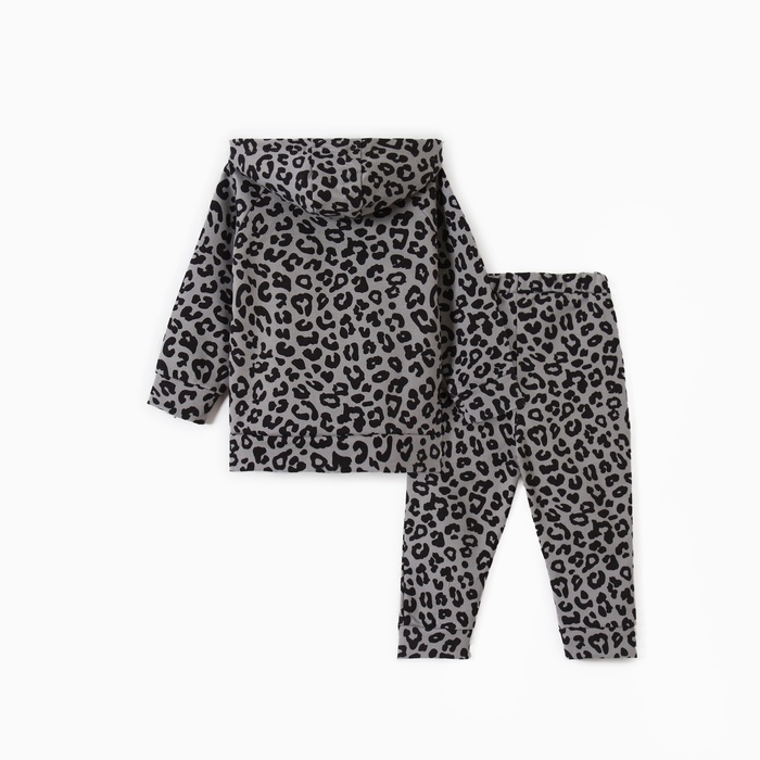 Костюм: толстовка и брюки Крошка Я Trendy grey, рост 86-92 см