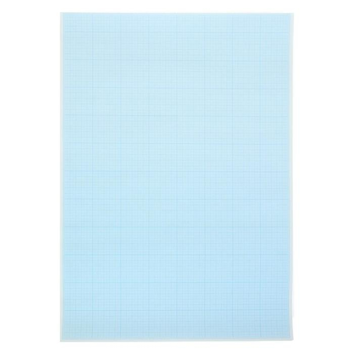 Бумага миллиметровая А2, 20 листов в папке, 40 г/м&sup2;, голубая