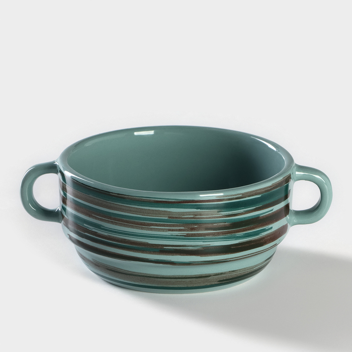 Бульонница фарфоровая Tramontano, 300 мл, 11,5&times;5,5 см, цвет зелёный