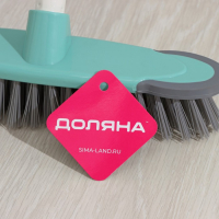 Щётка для подметания пола с силиконовыми отбойниками Доляна, окрашенный металлический черенок, 27×6×126 см, цвет МИКС Щётка для подметания пола с силиконовыми отбойниками Доляна, окрашенный металлический черенок, 27×6×126 см, цвет МИКС