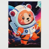 Аппликация стразами для детей &laquo;Космос&raquo;, набор для творчества, А5