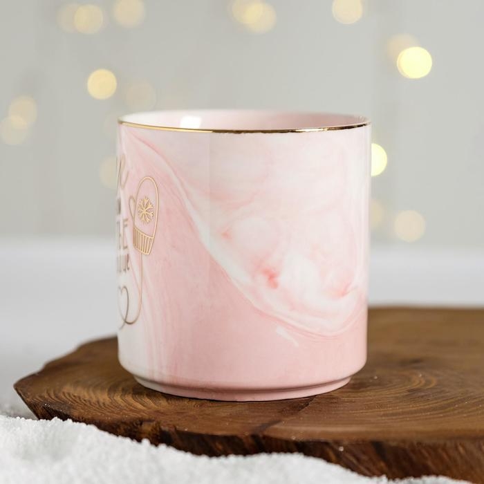 Новый год! Кружка новогодняя керамическая &laquo;Снег за окном, счастье в сердце&raquo;, 350 мл , цвет белый