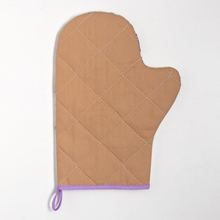 Набор кухонный &laquo;Лучшая бабушка&raquo; варежка-прихватка 20х28см, прихватка 19х19см,100% хл