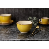 Салатник керамический Доляна «Морской мир», 800 мл, d=14 см, цвет жёлтый Салатник керамический Доляна «Морской мир», 800 мл, d=14 см, цвет жёлтый