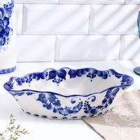 Сухарница &laquo;Завиток&raquo;, 16&times;30&times;6 см, гжель