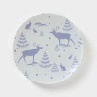 Тарелка фарфоровая &laquo;Зимний лес&raquo;, d=20 см, цвет белый