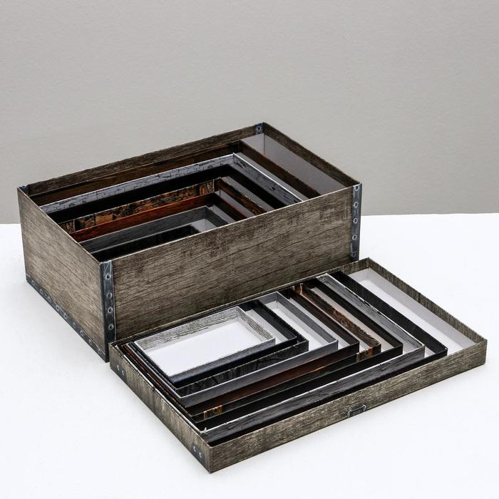 Набор коробок 10 в 1, упаковка подарочная, &laquo;Ящики&raquo;, 12 х 7 х 4 - 32.5 х 20 х 12.5 см