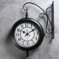 Часы настенные двусторонние, на подвесе "Секка", дискретный ход, d-22 см, 40 х 30 см, 2 АА Часы настенные двусторонние, на подвесе "Секка", дискретный ход, d-22 см, 40 х 30 см, 2 АА