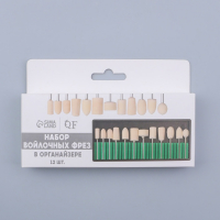 Фрезы войлочные для маникюра в пластиковом органайзере, 12 шт Фрезы войлочные для маникюра в пластиковом органайзере, 12 шт