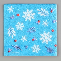 Новогодние салфетки бумажные &laquo;С Новым годом&raquo;, однослойные, 24х24 см, 20 шт.