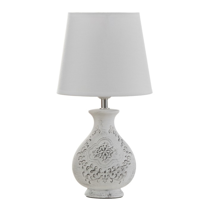 Настольная лампа Настольная лампа "Дивея" Е27 40Вт белый 18х18х34 см RISALUX