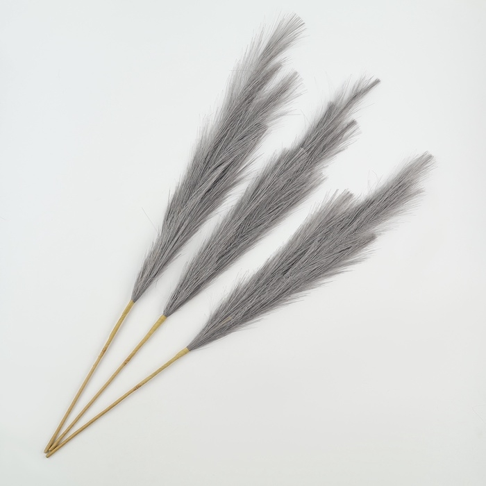 Пампасная искусственная трава, высота 70 см, набор 3 шт., цвет серый