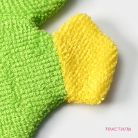 Мочалка - варежка детская для купания Доляна «Лягушонок», 20 см Мочалка - варежка детская для купания Доляна «Лягушонок», 20 см